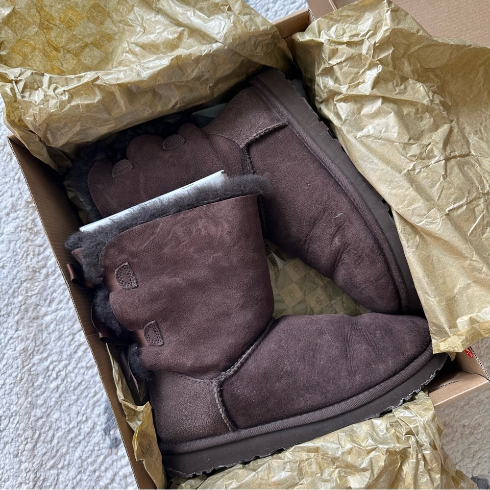 UGG Chocolate Bailey Bow Boots
